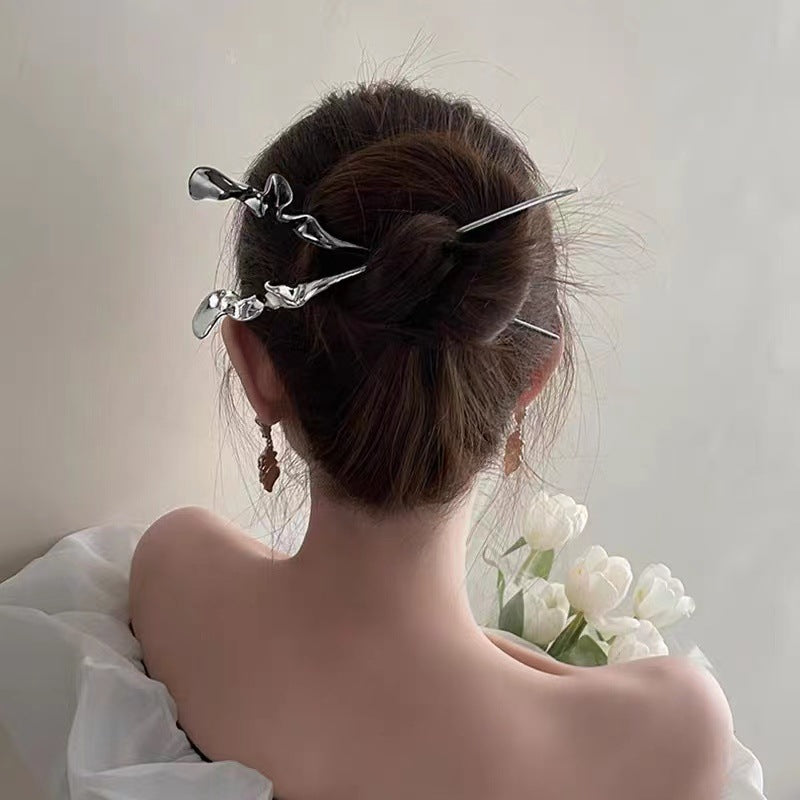 Retro Metal Hairpin for Hair Accessories - Silver & Gun Black Styles