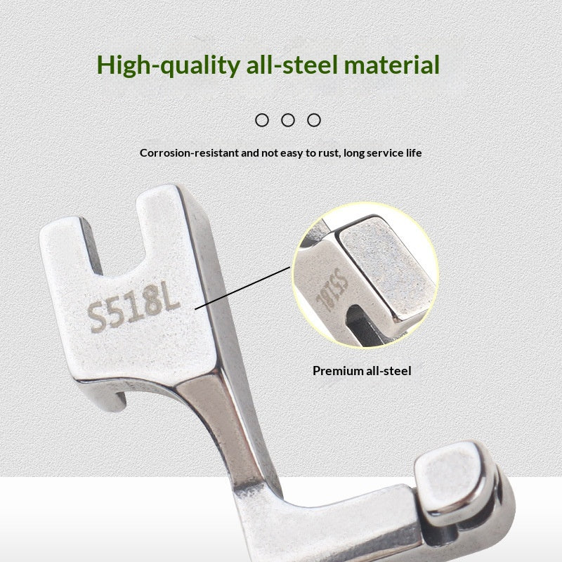 Industrial Sewing Machine Zipper Presser Foot for Invisible Zipper Installation