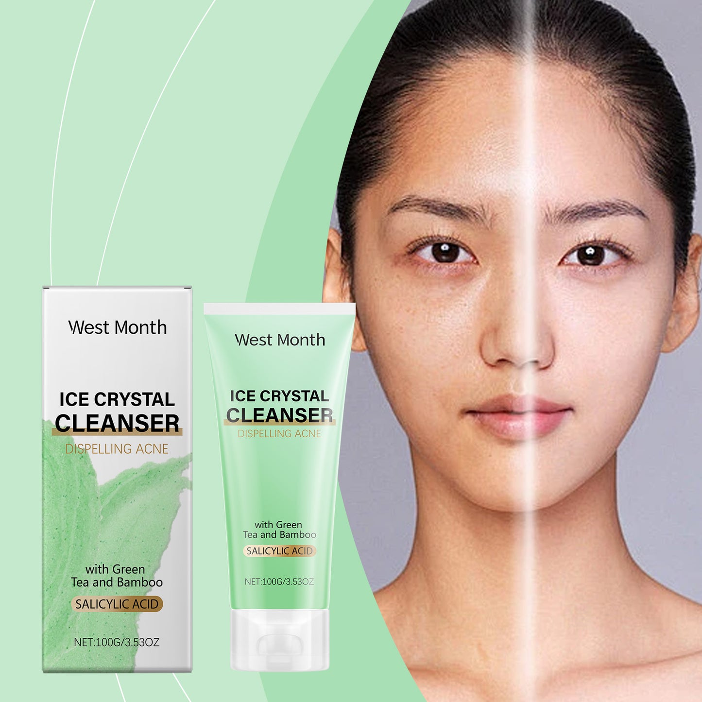 Anti-Acne Facial Cleanser with Salicylic Acid & Tea Extract - 100g