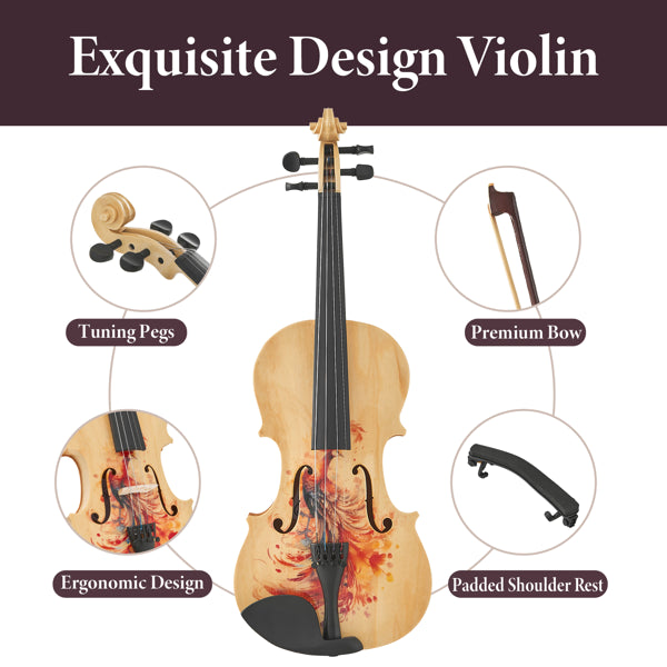 Professional Full-Size Violin - Premium Sound, Durable Design