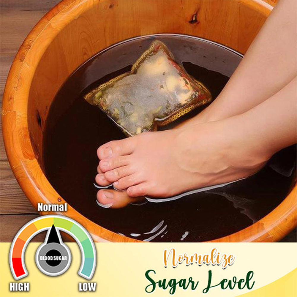 Herbal Leg Slimming Foot Bath Bags - Ginger, Saffron & Ginseng Soak - 10 Ct