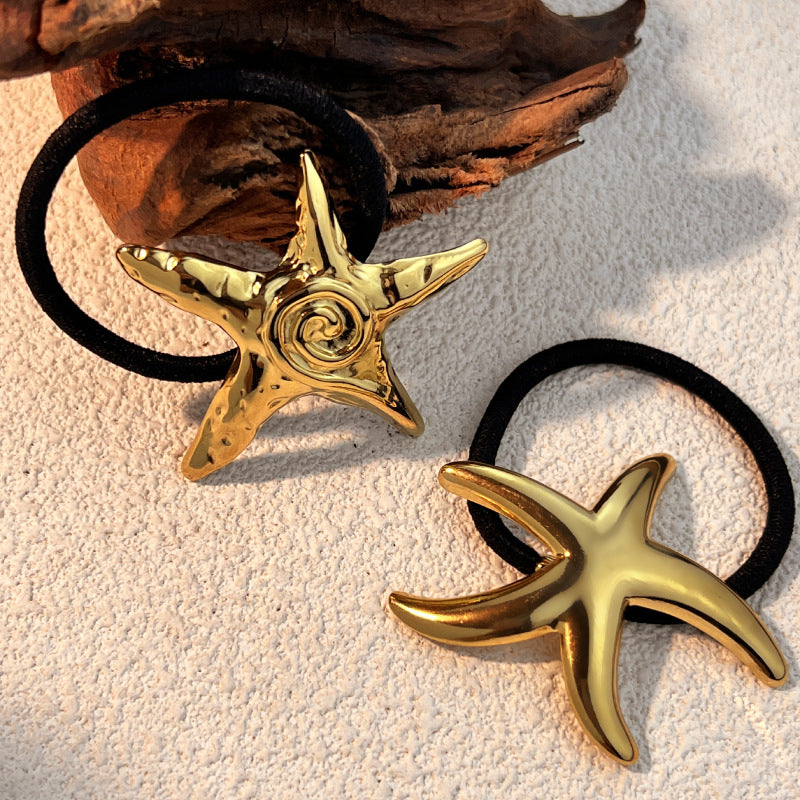 Stainless Steel Hair Band with Starfish Charm