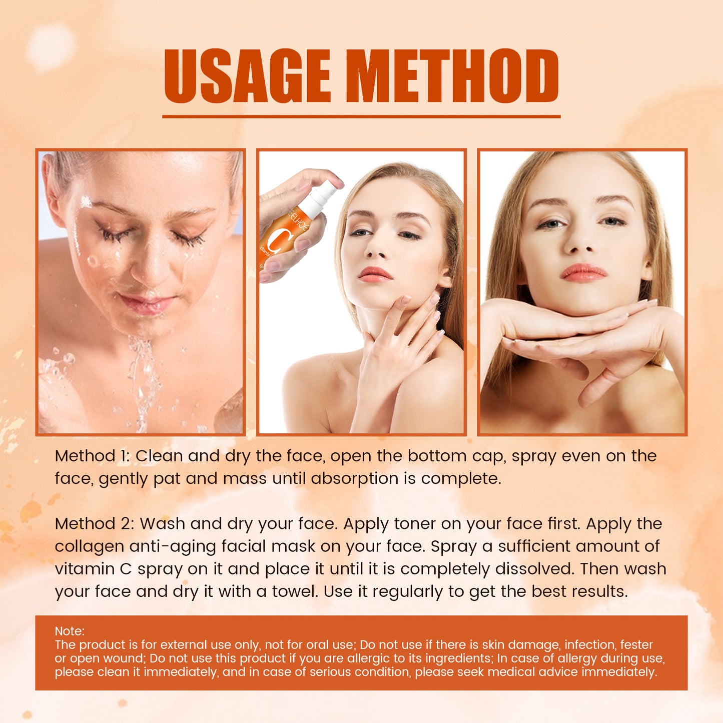 Vitamin C Moisturizing Facial Spray - Hydrating & Brightening Skin Care