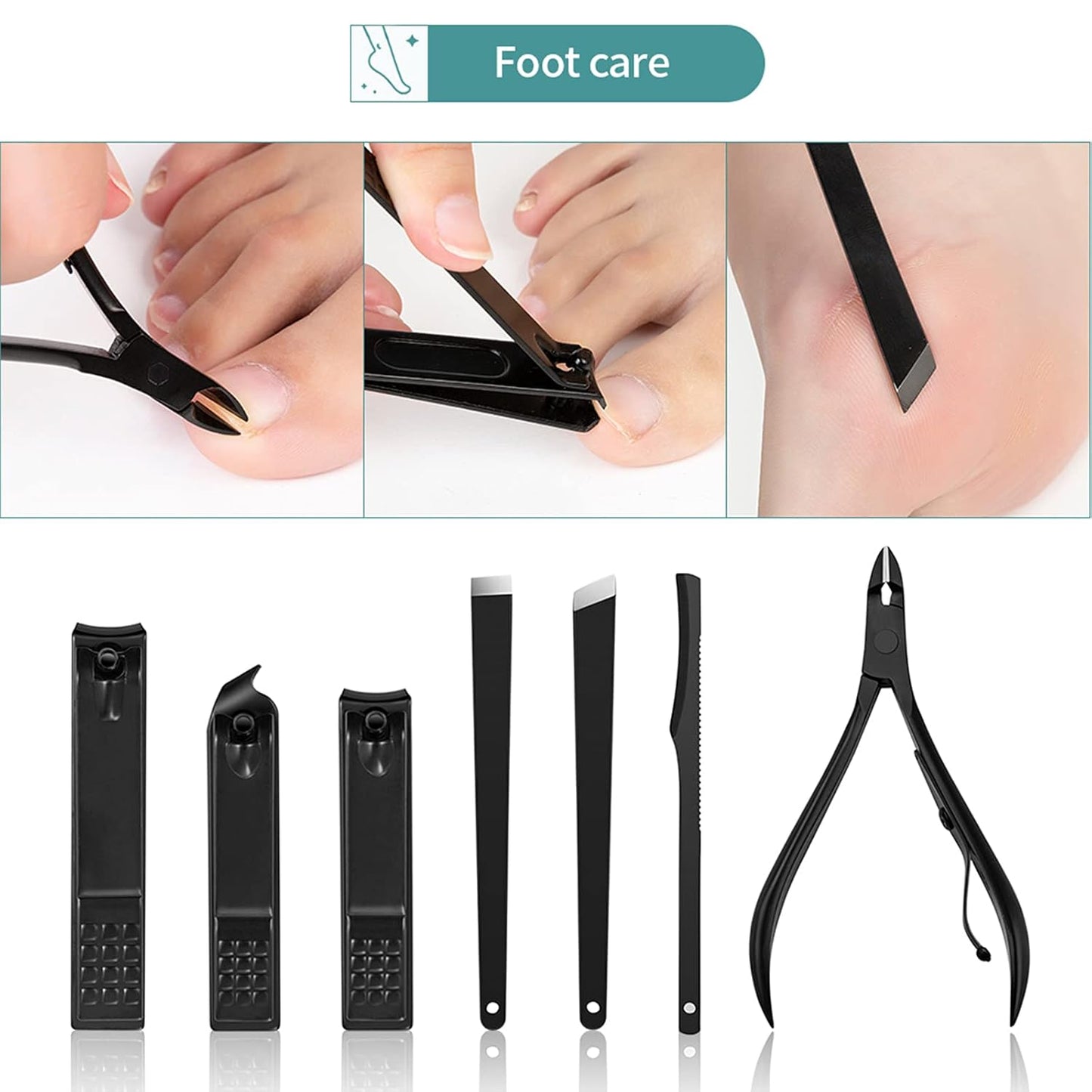 18-Piece Nail Clipper Set Manicure Pedicure Tool Kit with Professional Nail Clippers