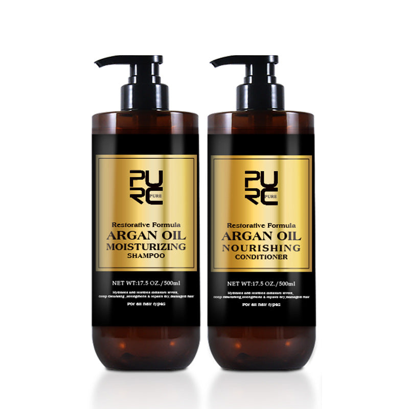 Moroccan Hair Care Set with Shampoo, Conditioner, Mask & Essential Oil