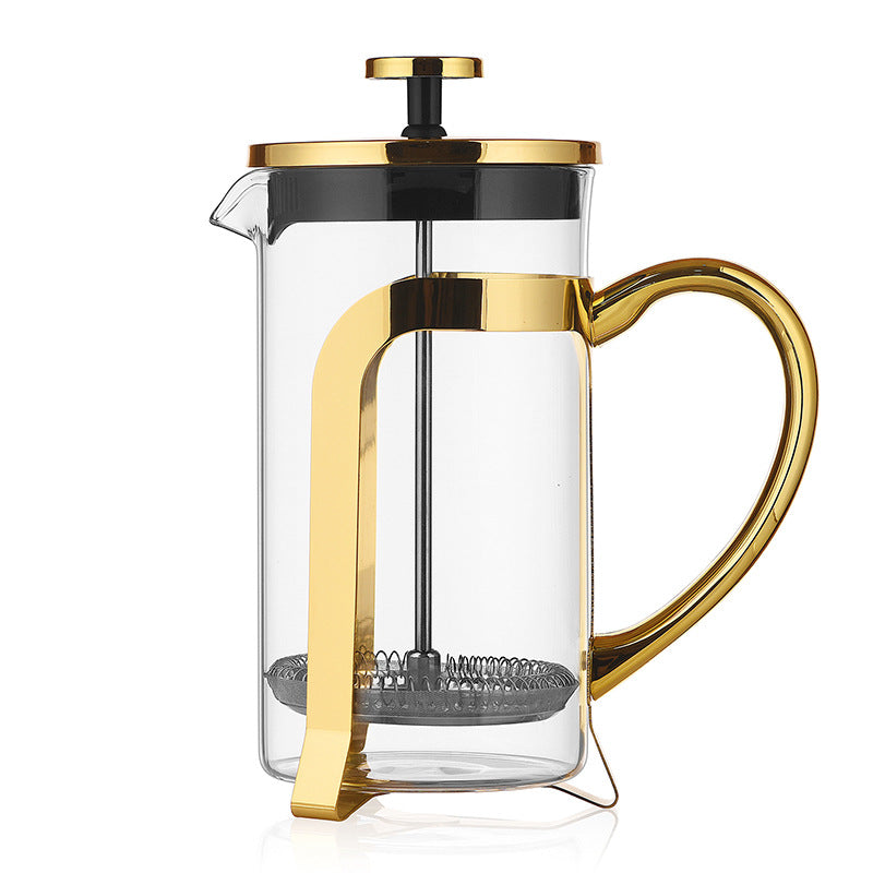 French Press Coffee Maker Borosilicate Glass 350ML-1000ML Household Filter Pot
