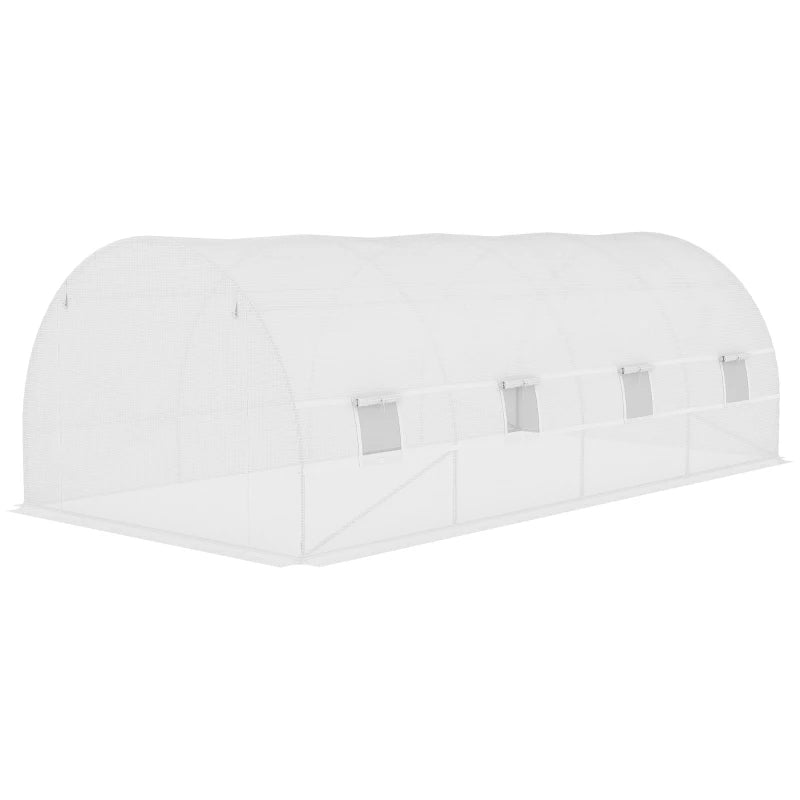 Heavy Duty Waterproof Greenhouse Cover with Windows & Reinforcement Grid
