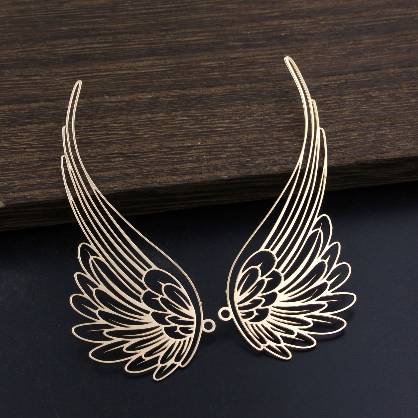 Copper Wing Flower Pendant Jewelry Accessory Gold Silver