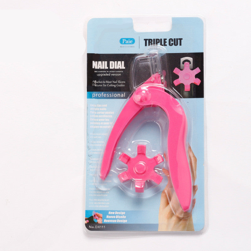 Nail Art Scissors U-Shaped French Fake Nails Nail Care Tool - Red