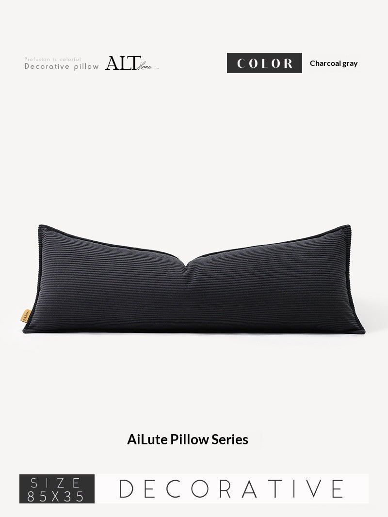 High-End Corduroy Sofa Cushion Set - Rectangular Throw Pillow with Cover & Insert