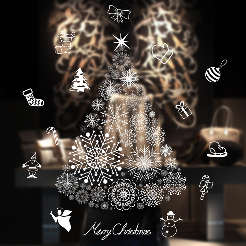 Festive Glass Window Stickers for Holiday Decor - Christmas Festival Decorations