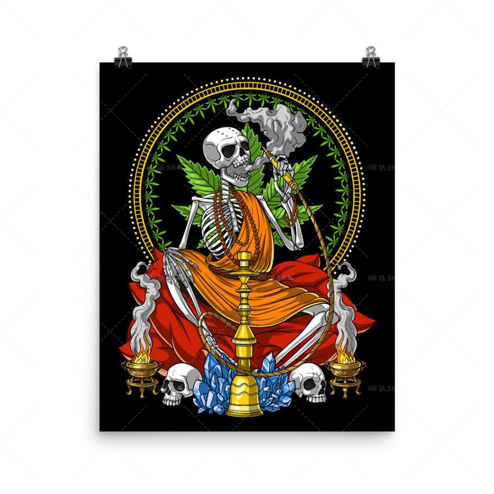 Buddha Skeleton Wall Art Canvas Painting Decorative Home Decor