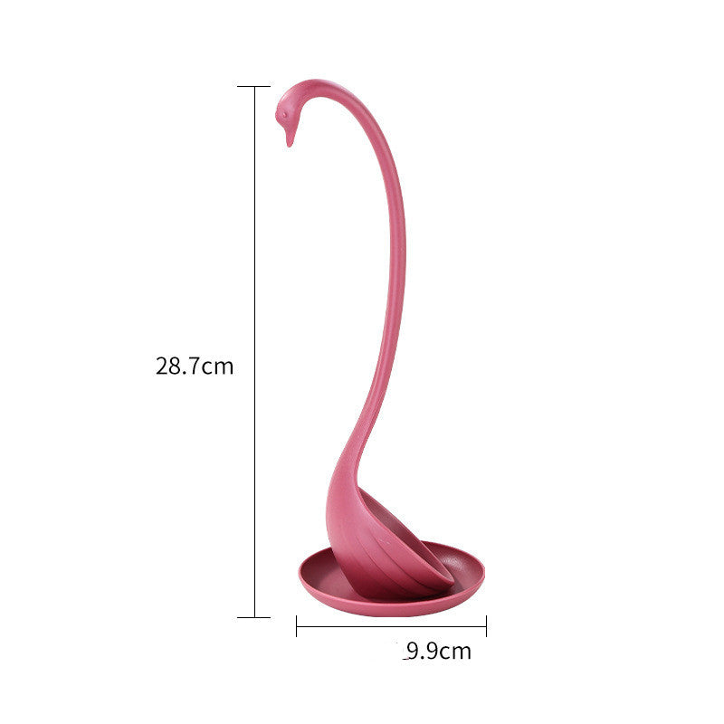 Swan Can Stand Up Spoon with Tray Kitchen Utensil - Multiple Colors