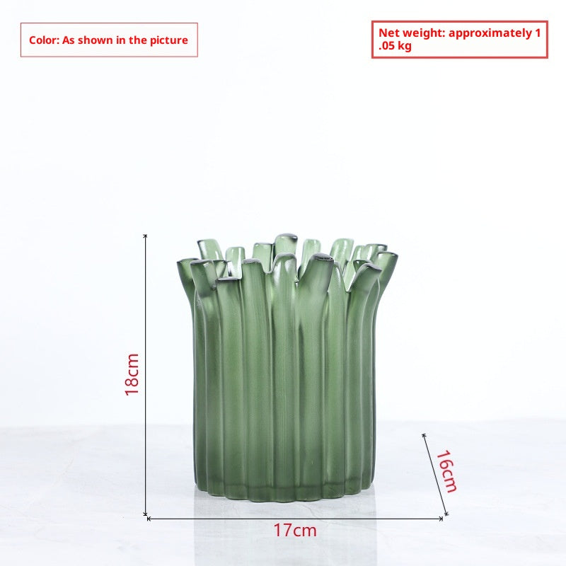 Modern Minimalist Resin Vase & Fruit Plate Set - Transparent Home Decor