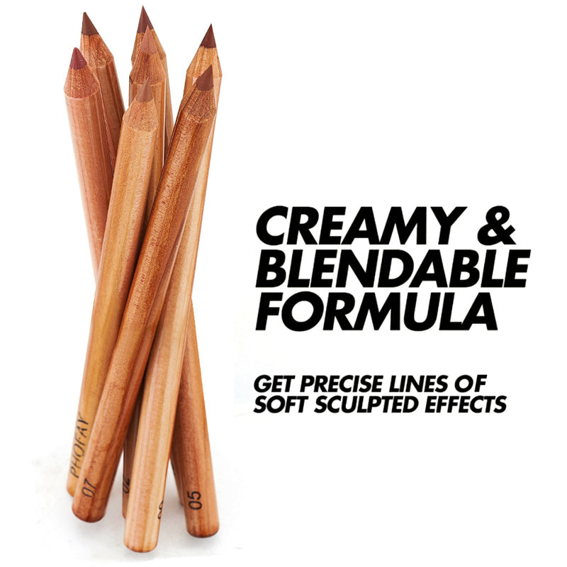 Long-Lasting Matte Lip Liner Pencil Set - Define and Shape Your Lips