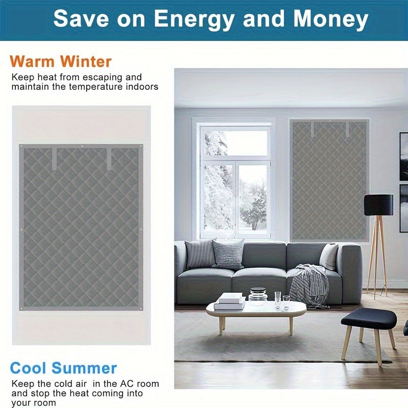 Insulated Roll-Up Door Curtain for Cold Weather Windproof Thermal Door Drape