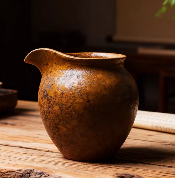 Vintage Ceramic Fair Cup - Handmade Stoneware Drinking Mug, 160mL
