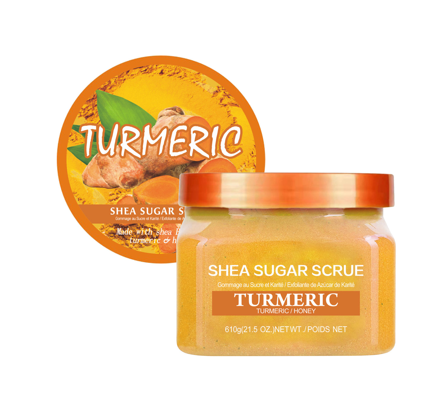 Moisturizing & Skin Lightening Facial Scrub with Exfoliating Sugar - 650g