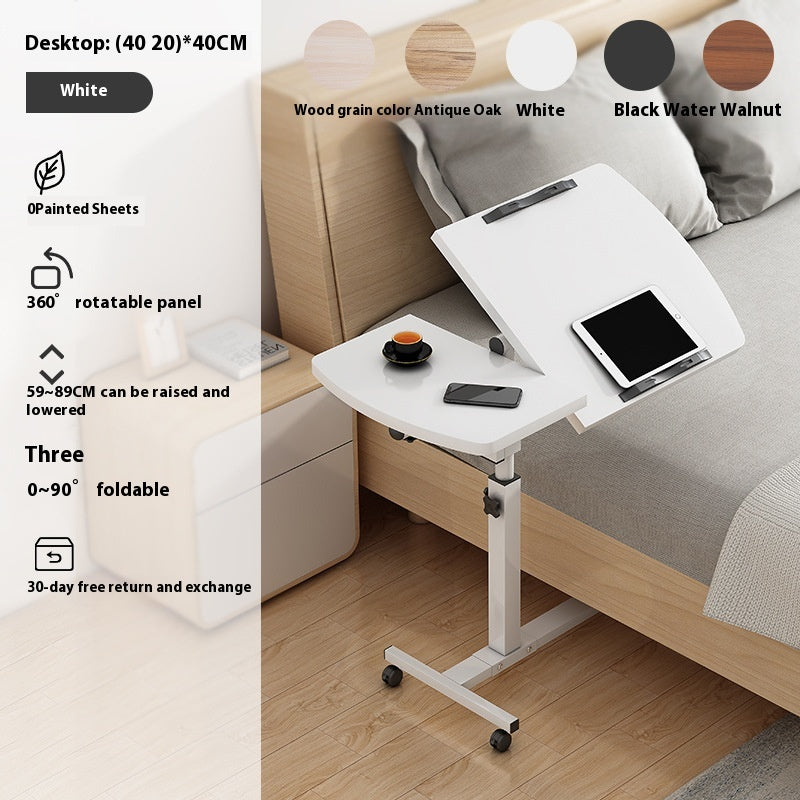 Adjustable Laptop Bedside Table - Portable, Rotating, Modern Design