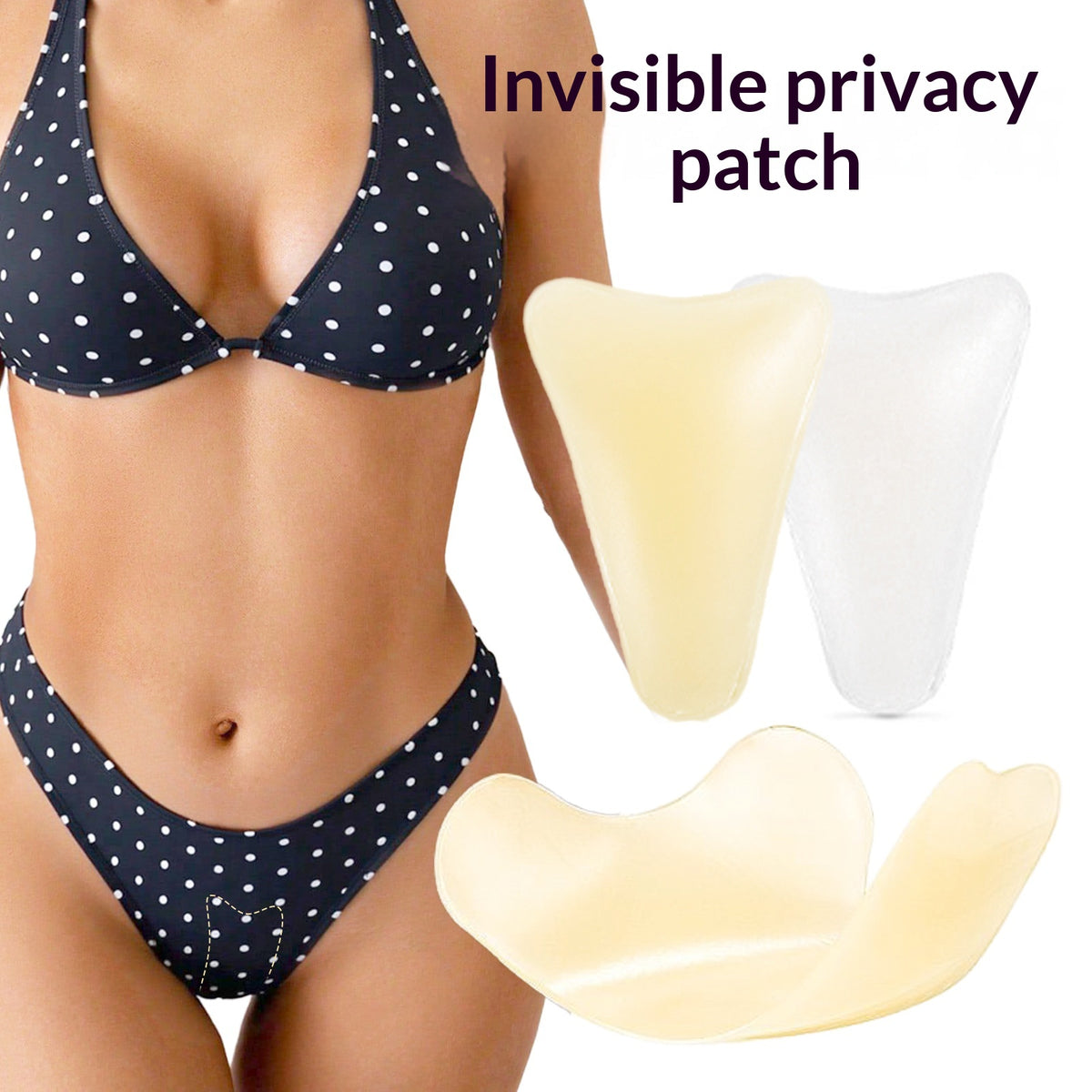 Seamless Private Post Bikini for Sensitive Skin - Invisible Silicone Nipple Covers
