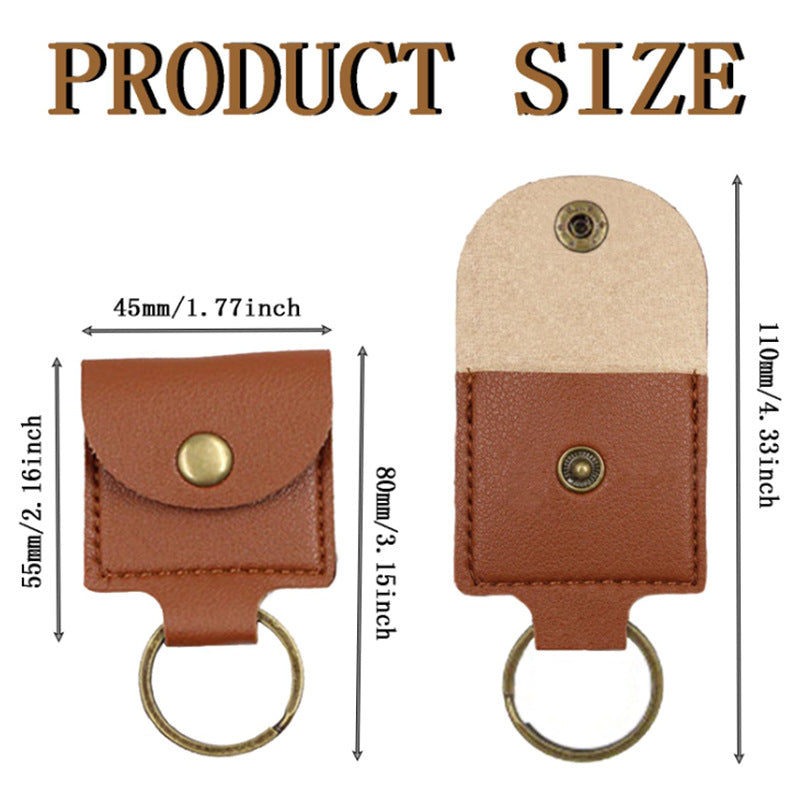 Guitar Pick Keychain Case - PU Leather Storage Bag for Musical Instruments