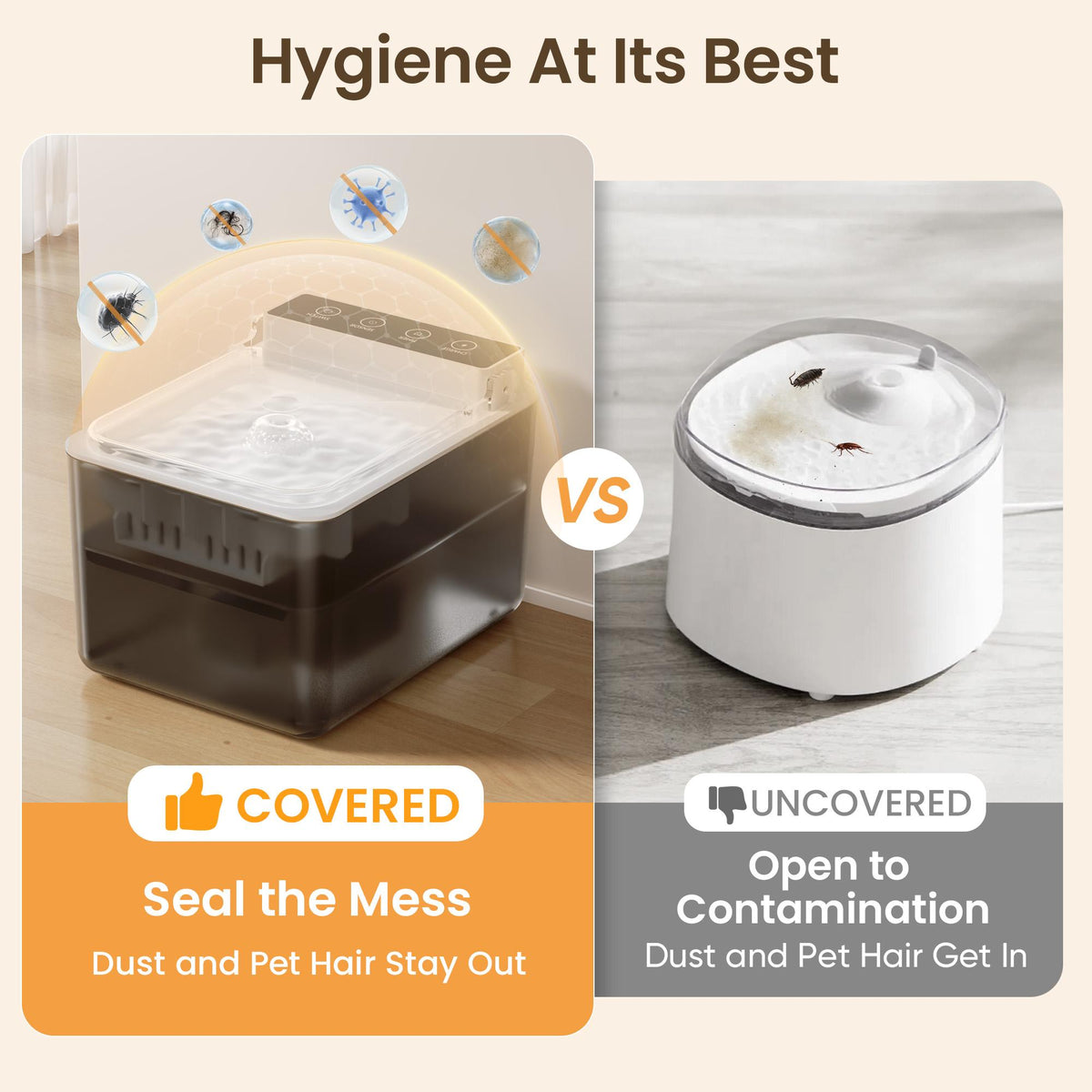 Automatic Pet Water Fountain Dispenser 3L Water Capacity, Sensing Function
