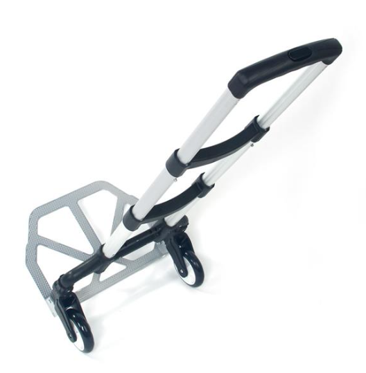Portable Foldable Luggage Cart Trolley with Telescopic Handle - Black