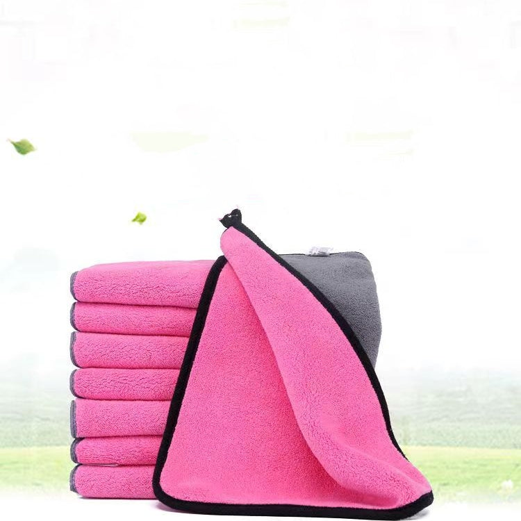 Coral Fleece Kitchen Cleaning Cloths - Multi-Color, Ultra-Fine Fiber, 400g/500g, 30x30cm/30x40cm