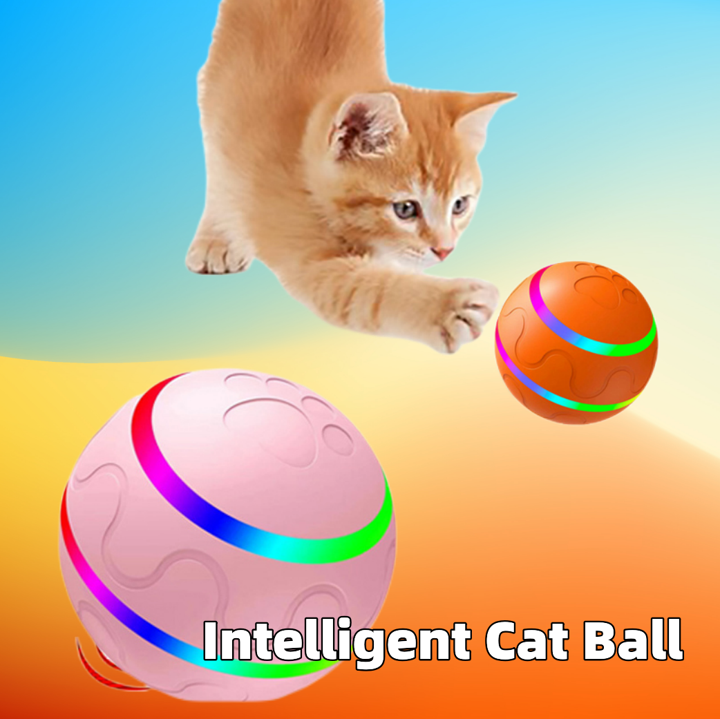 Interactive Cat Toy Ball - Self-Rotating, USB Rechargeable, Safe for Cats