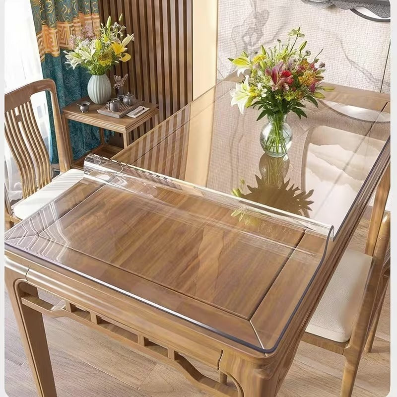 Clear Table Protector Mat - Heavy Duty 2.0mm Waterproof PVC Cover
