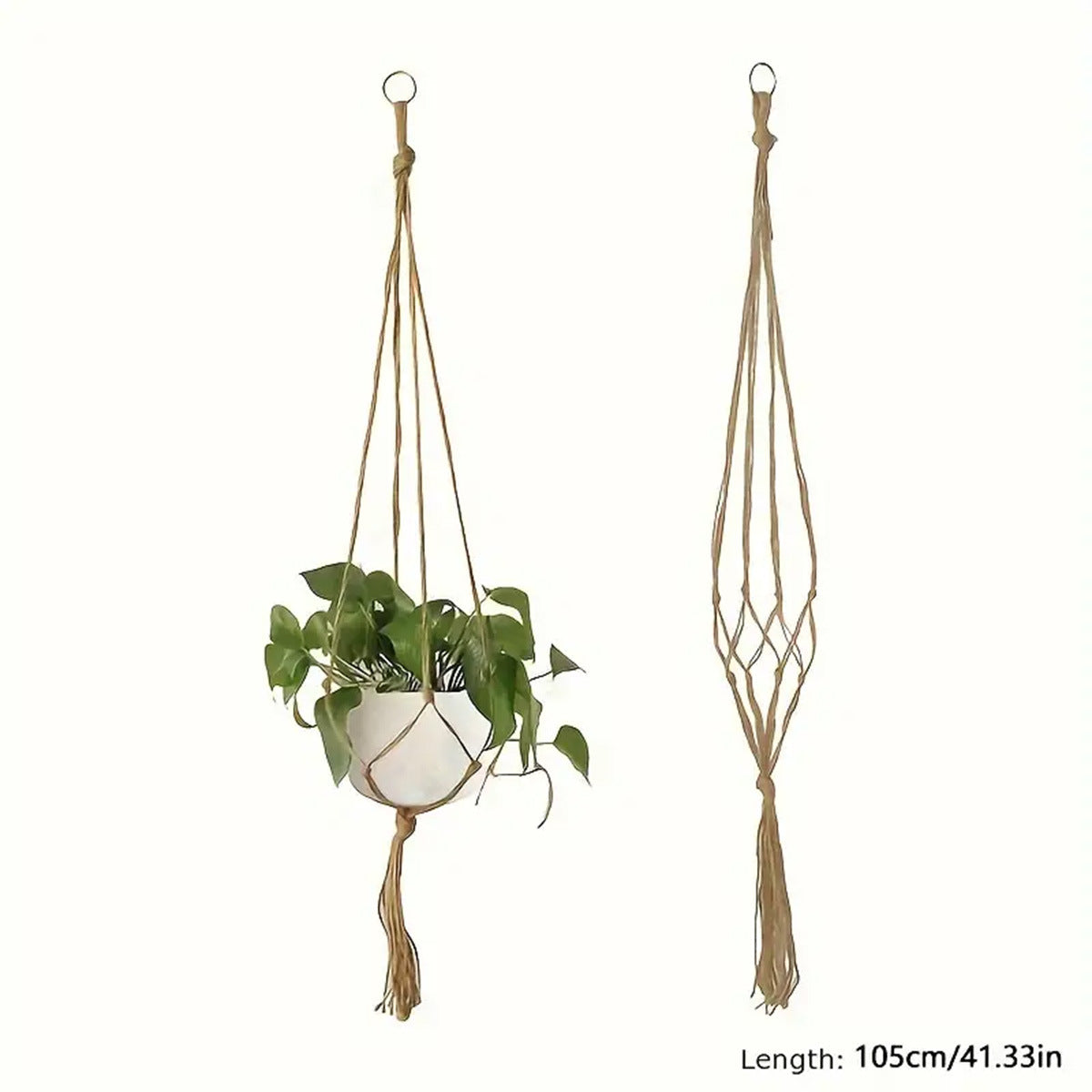 Hanging Mesh Storage Basket with Hemp & Cotton Rope Options – Home & Garden