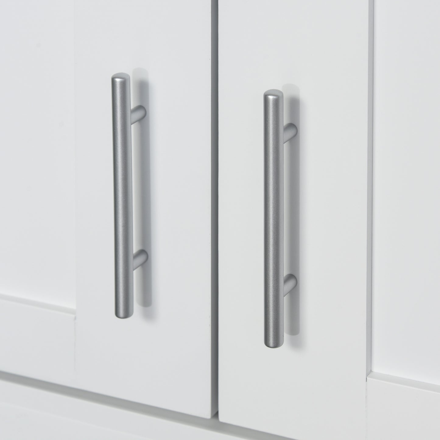 White Kitchen Pantry Cabinet with Adjustable Shelves & Drawer