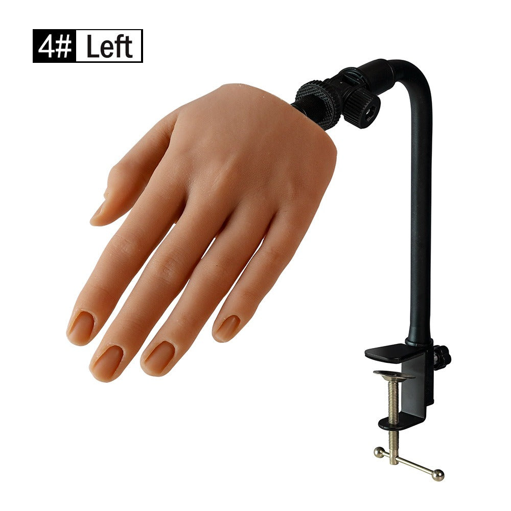Nail Art Practice Hand Model Silicone Fake Realistic Training Fingers