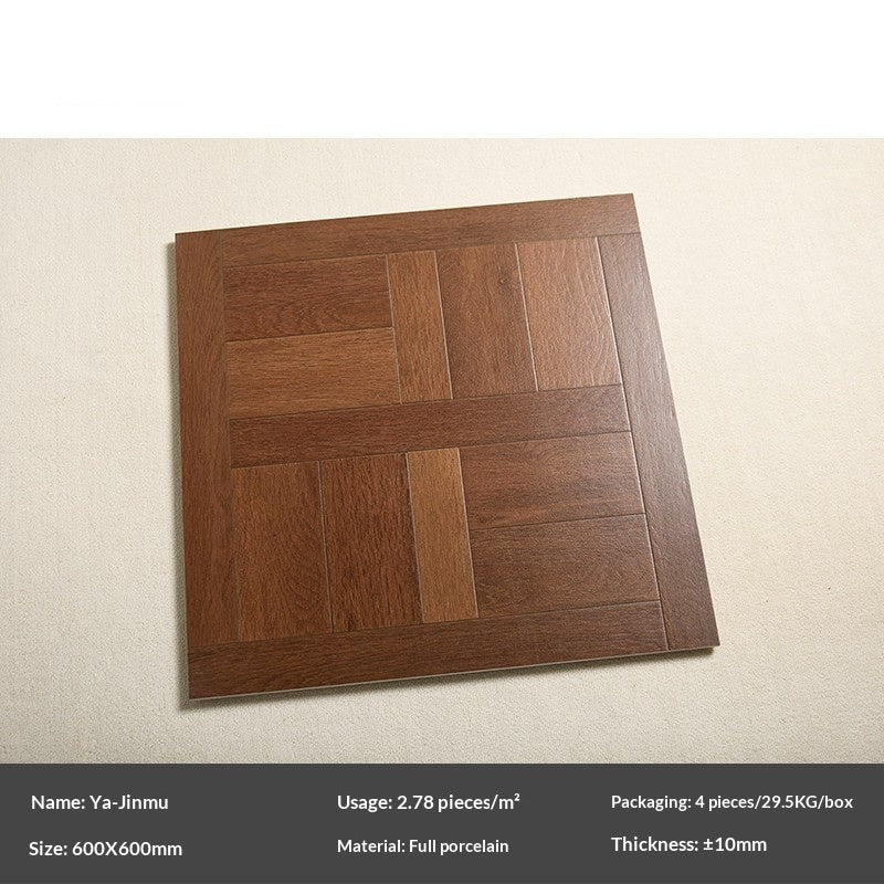 Porcelain Wood Grain Tile 600x600mm for Home & Garden Flooring
