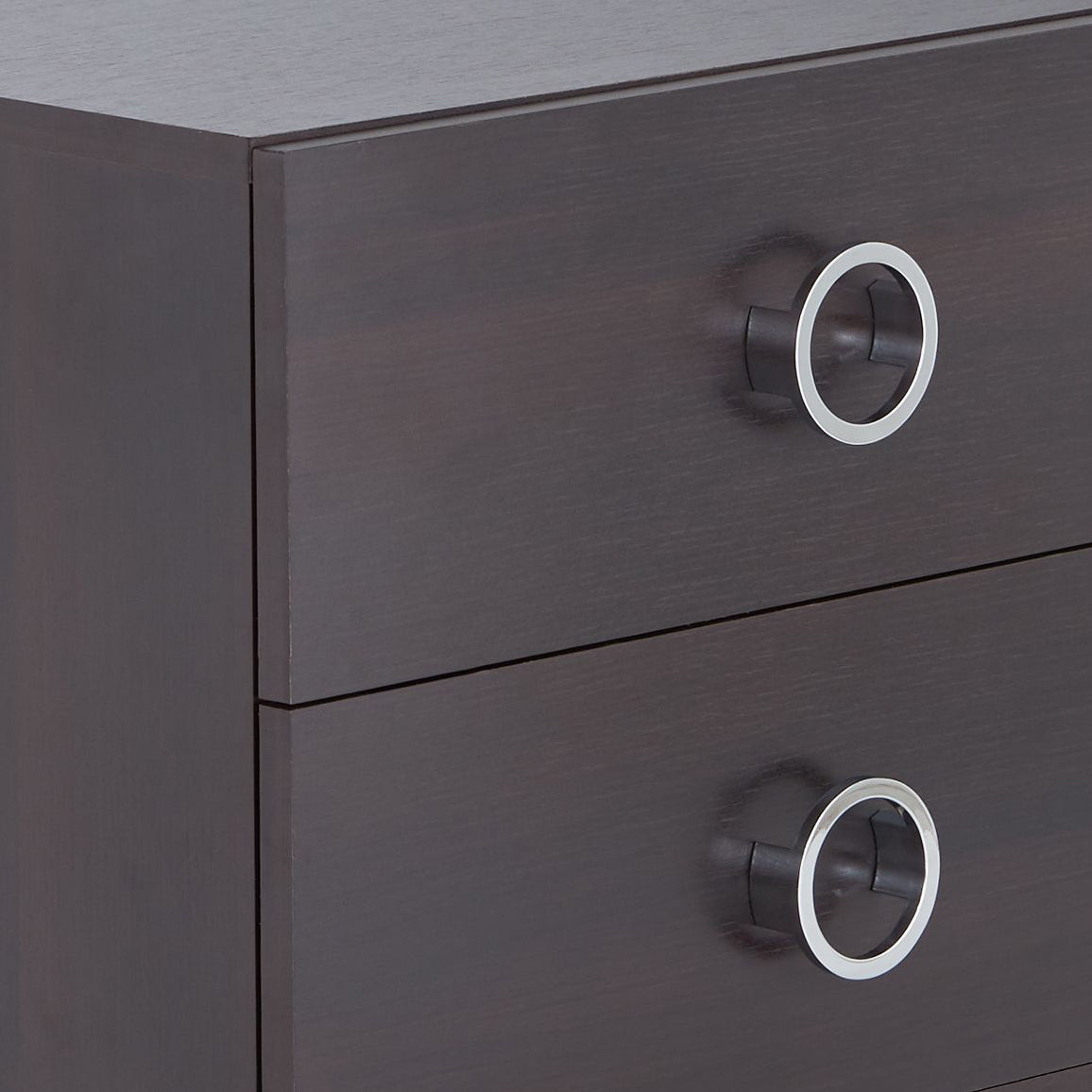 Espresso Finish Accent Table with Storage Drawers