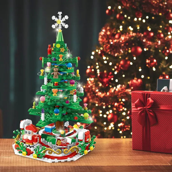 Christmas Tree Building Toy Set - 701 Pieces with LED Lights