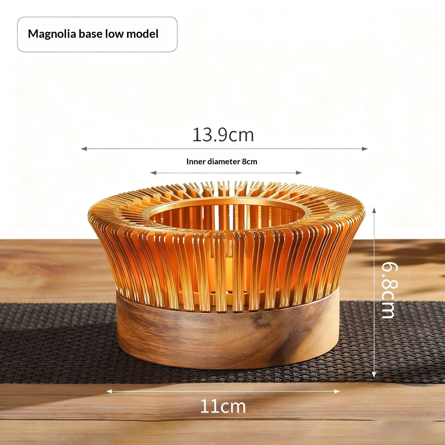 Aluminum Alloy Tea Warmer Base for Heating Candles - Gold, Multiple Sizes