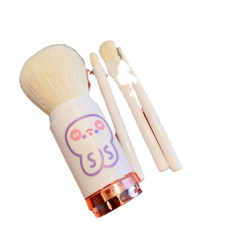 Four-in-One Makeup Brush Set for Face Eye Lip with Multiple Colors