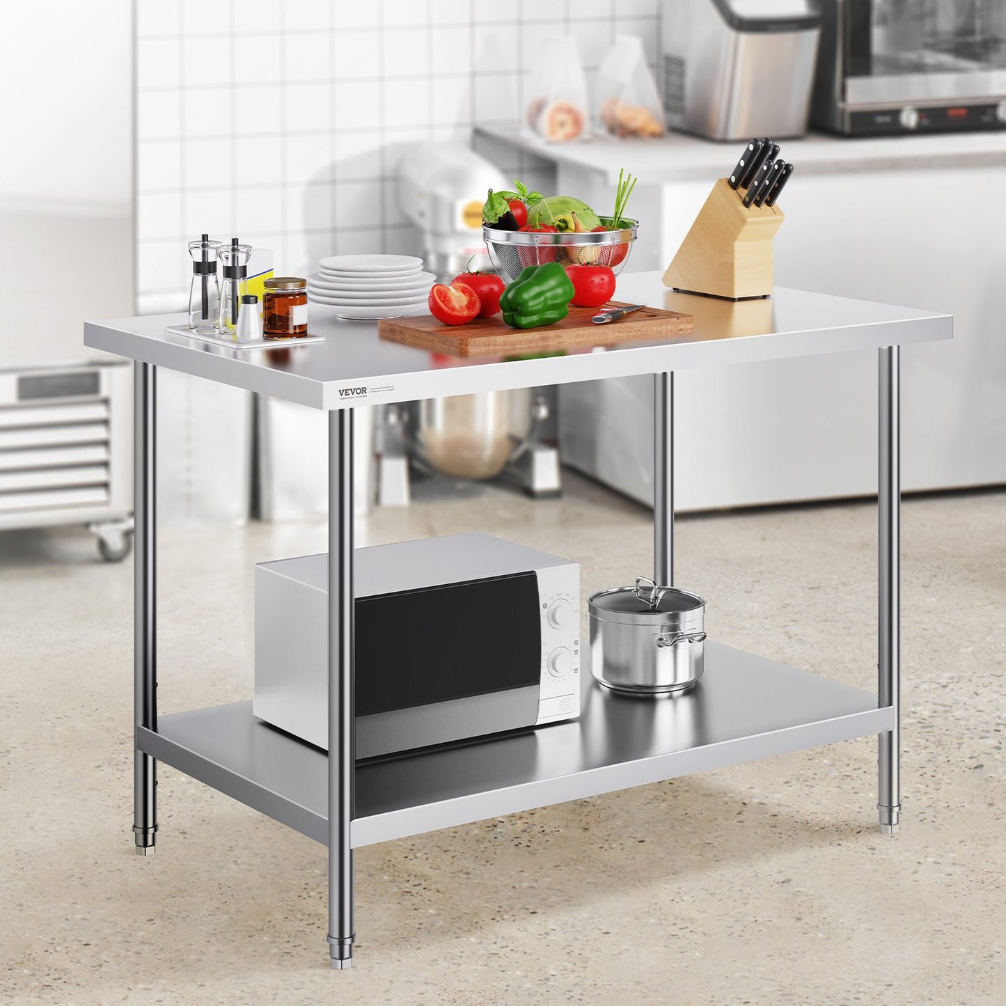 Heavy Duty Stainless Steel Prep Table - 30 x 48 x 34 Inch