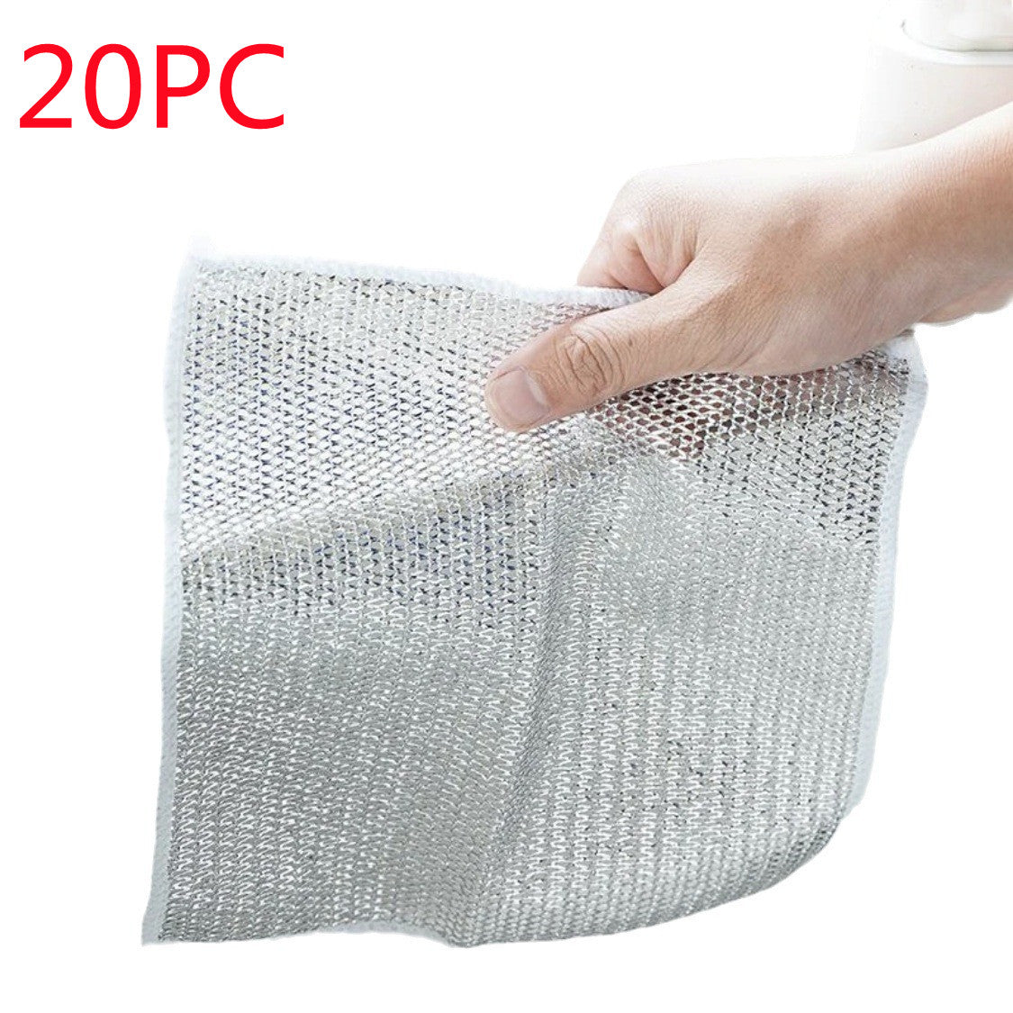 Steel Wire Dishcloth Mesh Cleaning Cloth - Multi-Layer Nylon Kitchen Sponge