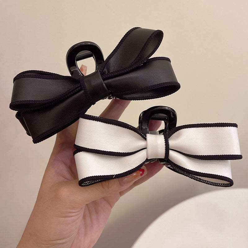 French Elegant Bow Claw Clip for Women – Korean Style