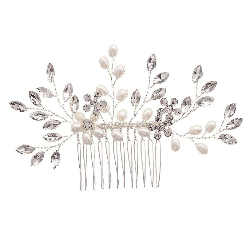 Handmade Pearl Crystal Hair Comb