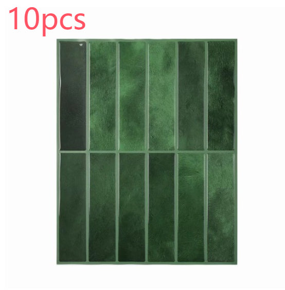Waterproof 3D Self-Adhesive Wall Sticker for Kitchen Bathroom - High Temp Resistant