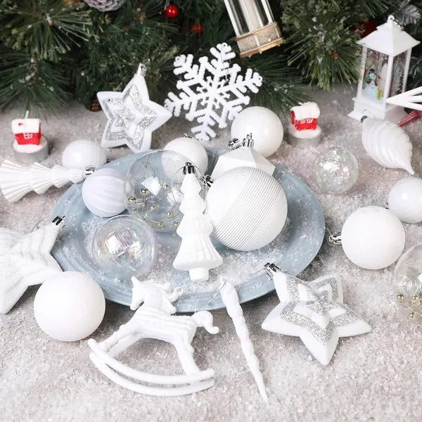 100pcs Shatterproof Christmas Tree Ornaments - Decorative Baubles