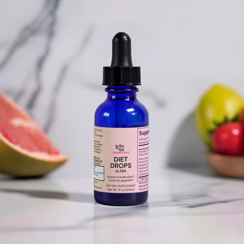 Diet Drops Ultra Weight Loss Supplement - Metabolism & Glucose Support, 1oz