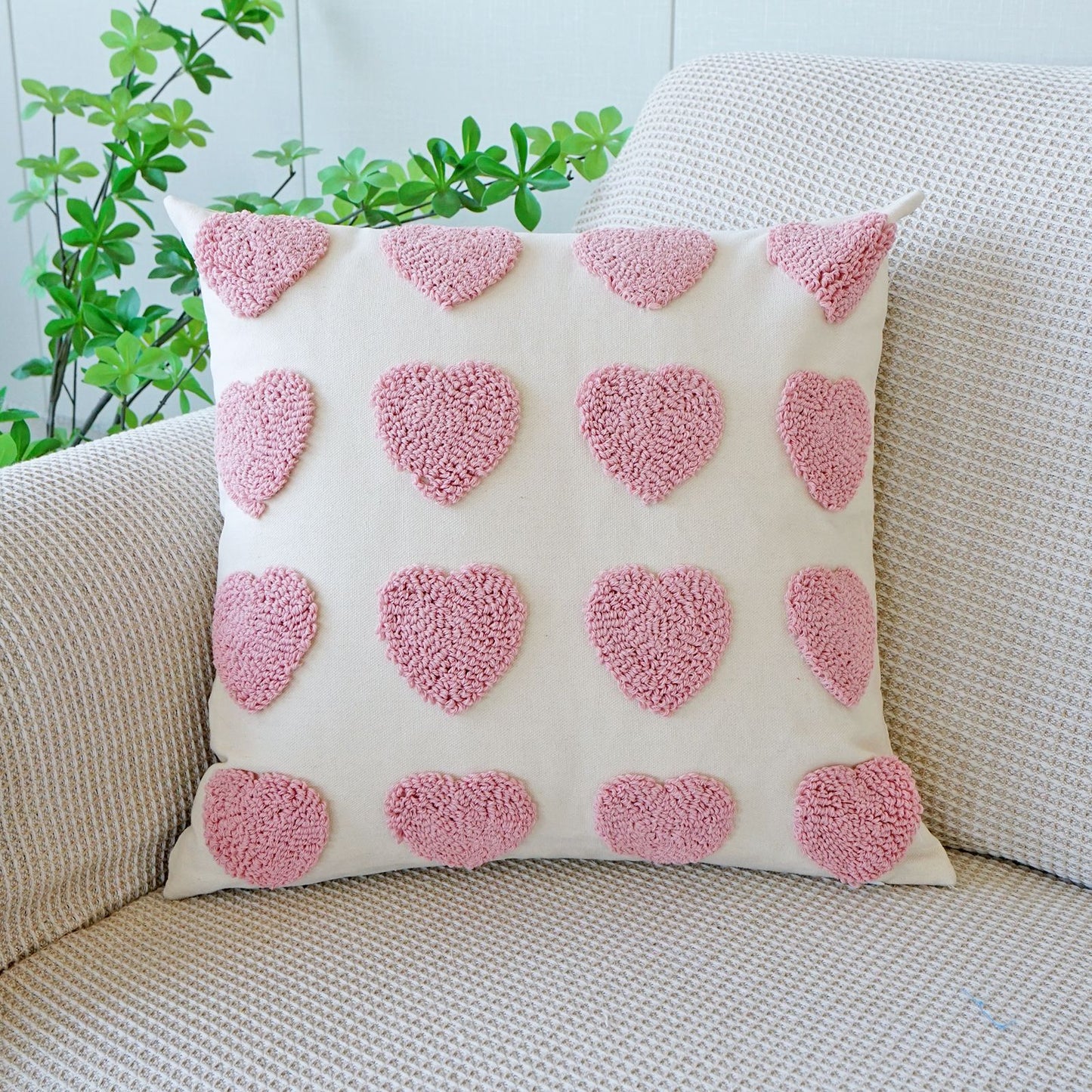 Minimalist Loop-Pile Pillow Cover 45x45cm Home Decor Cushion