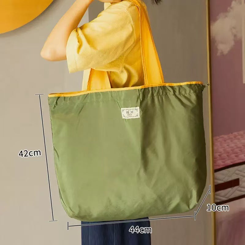 Purple Memory Cloth Shopping Bag - Portable Eco-Friendly Tote