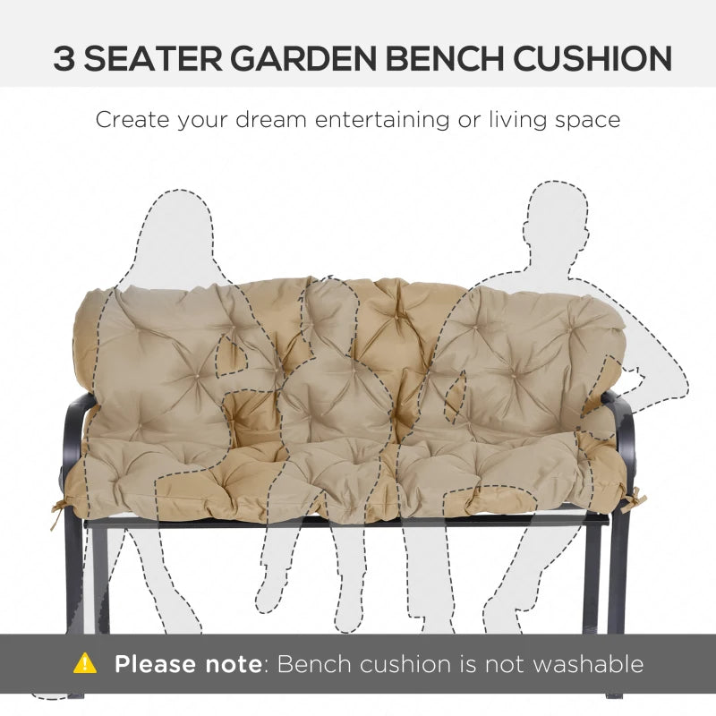 Outdoor Bench Cushion for 3-Seater Swing Chair - Khaki