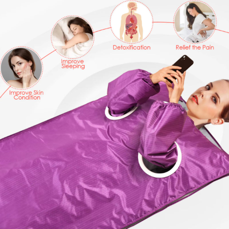 Electric Sauna Blanket with Sleeves & Remote Control