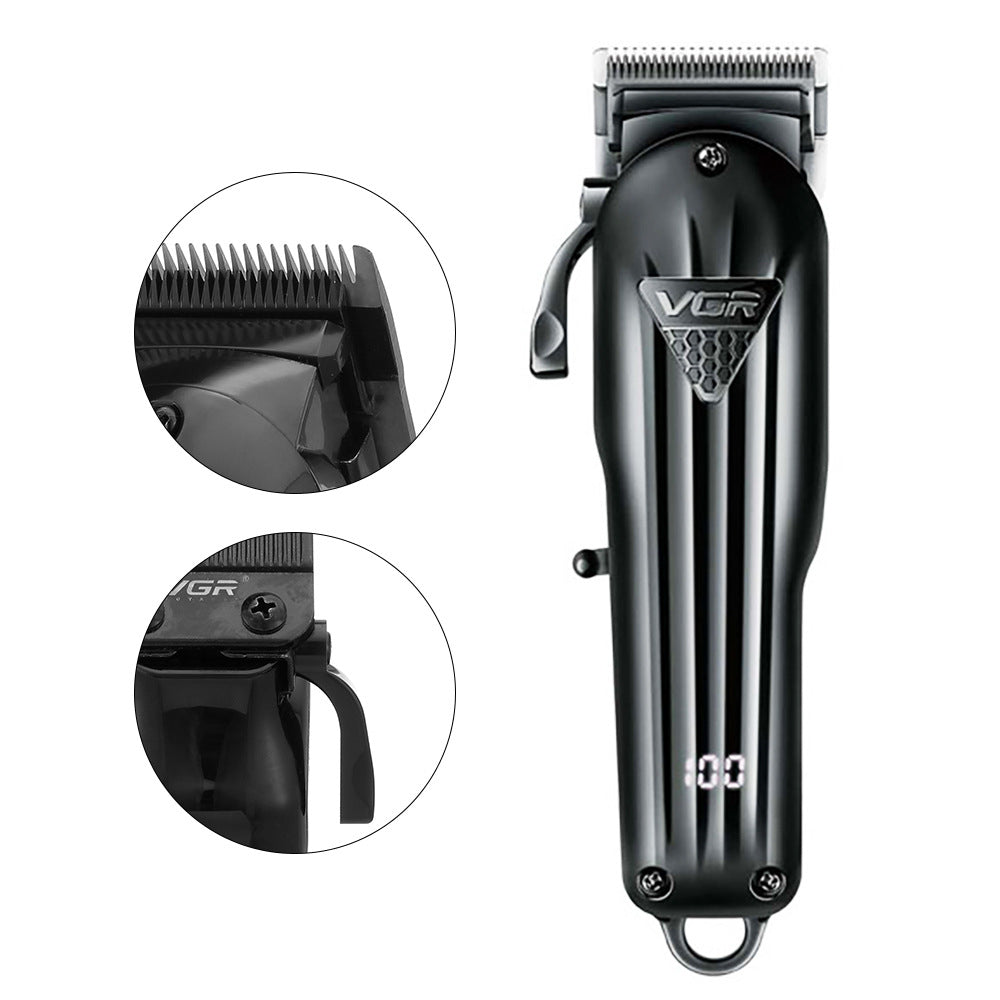 Gradient Electric Hair Clipper Head - USB Charging, Black